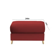 Lizel LHS 4 Seater L Shape Sofa Set with Center Table for Living Room (Maroon Fabric) Premium Velvet Fabric Sofa