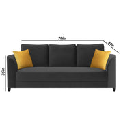 Francy 3 Seater Sofa Set for Living Room | (Turquise Fabric)