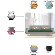 Ivary 3 Seater Sofa Set for Living Room (Black Colour) Premium Fabric Sofa