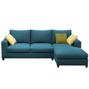 Rihan 4 Seater L Shape Sofa Set Living Room (Turquise Fabric) Right Side Sofa