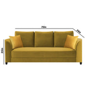 Francy 3 Seater Sofa Set for Living Room | (Turquise Fabric)
