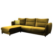 Stella LHS 4 Seater L Shape Sofa Set for Living Room (Yellow) Premium Velvet Fabric Sofa