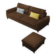 Francis 3 Seater Sofa with Ottoman Set for Living Room (Brown Fabric)