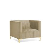 Canova 3+1 Seater Sofa Set for Living Room (Cream) Premium Velvet Fabric Sofa