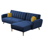 Rino RHS 4 Seater L Shape Sofa Set for Living Room (Blue Fabric)