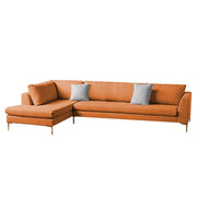 Romeio LHS 6 Seater L Shape Sofa Set for Living Room (Cream Fabric)