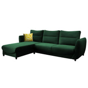 Stella LHS 4 Seater L Shape Sofa Set for Living Room (Green) Premium Velvet Fabric Sofa