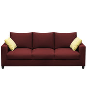 Rihan 3 Seater Sofa Set Living Room (Maroon Fabric)