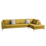 Romeio LHS 6 Seater L Shape Sofa Set for Living Room (Cream Fabric)