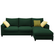 Rihan 4 Seater L Shape Sofa Set Living Room (Green Fabric) Right Side Sofa