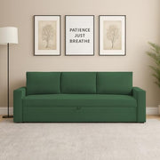 Karter 3 Seater Sofa Cum Bed for Living Room (Black Fabric) Premium Fabric Sofa