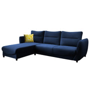 Stella LHS 4 Seater L Shape Sofa Set for Living Room (Blue) Premium Velvet Fabric Sofa