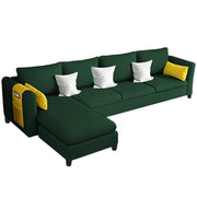 Asser LHS 6 Seater L Shape Sofa Set for Living Room (Green) Premium Fabric Sofa