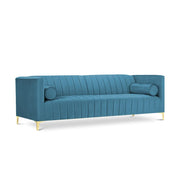 Canova 3+1 Seater Sofa Set for Living Room (Turquise) Premium Velvet Fabric Sofa