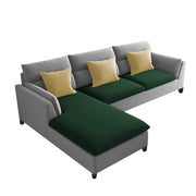 Delton LHS 4 Seater L Shape Sofa Set for Living Room (Green Grey) Premium Fabric