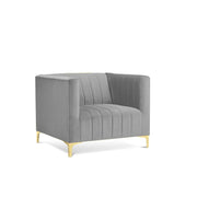 Canova 3+1 Seater Sofa Set for Living Room (Grey) Premium Velvet Fabric Sofa