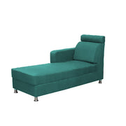 Emma RHS 6 Seater L Shape Sofa Set for Living Room (Turquise Fabric)