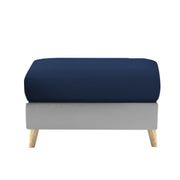 Lizel LHS 6 Seater L Shape Sofa Set with Center Table for Living Room (Blue Grey Fabric) Premium Velvet Fabric Sofa