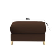 Lizel LHS 4 Seater L Shape Sofa Set with Center Table for Living Room (Brown Fabric) Premium Velvet Fabric Sofa