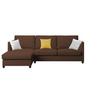 Hanery 4 Seater L Shape Sofa Set for Living Room | Colour - Brown