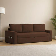 Karter 3 Seater Sofa Cum Bed for Living Room (Black Fabric) Premium Fabric Sofa