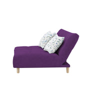 Drantly 3 Seater Sofa Cum Bed for Living Room (Purple Fabric Color) Premium Suede Velvet Fabric Sofa Cum Bed for Living Room