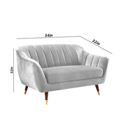 Casaliving Anyse 2 Seater Sofa Set for Living Room (Grey Colour Fabric) Premium Fabric Sofa