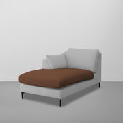 Cortina LHS 4 Seater L Shape Sofa Set for Living Room (Brown Grey Fabric) Premium Fabric Sofa