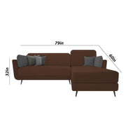Arlond RHS 4 Seater L Shape Sofa Set for Living Room (Brown Fabric) Premium Fabric Sofa