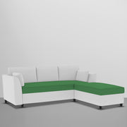 Blustin RHS 4 Seater L Shape Sofa Set for Living Room (Green Grey Fabric) Premium Fabric Sofa
