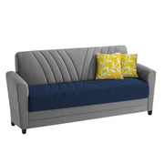 Francis 3 Seater Sofa Set for Living Room (Blue Grey) Fabric