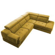 Elldona RHS 6 Seater Corner L Shape Sofa Set for Living Room (Yellow) Premium Fabric Sofa