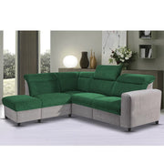 Nanzy 4 Seater L Shape Sofa Set for Living Room | Colour (Green Grey) Left Side