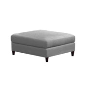 Adonway 6 Seater L Shape Sofa Set with Center Table for Living Room (Grey) Premium Fabric Sofa