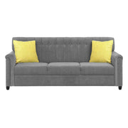 Rogelio 1 Seater Sofa Set for Living Room (Black Fabric)