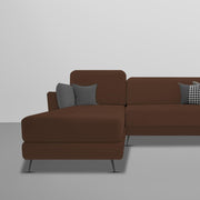 Arlond LHS 4 Seater L Shape Sofa Set for Living Room (Brown Fabric) Premium Fabric Sofa