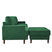 Oudrey 3 Seater Sofa Set with Center Table for Living Room (Green Colour) Premium Fabric Sofa