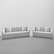 Garcia 3+2 Seater Sofa Set for Living Room (Black - Grey)