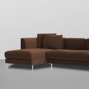 Vesco LHS 6 Seater L Shape Sofa Set for Living Room (Brown) Premium Fabric Sofa