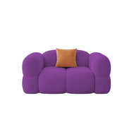 Vetras Modern Velvet Bubble Cloud Sofa, Tufted Design Upholstered 1 Seater Sofa Set for Living Room, (Black Colour) Premium Velvet Fabric Sofa