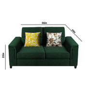 Nancy 2 Seater Sofa Set for Living Room | Color - Brown Grey
