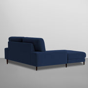 Latieo LHS 2 Seater Lounger L Shape Sofa Set for Living Room (Blue) Premium Fabric Sofa