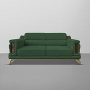 Falconar 3 Seater Sofa Set for Living Room (Green Fabric) Premium Fabric Sofa