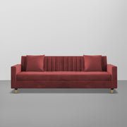 Garcia 3 Seater Sofa Set for Living Room (Blue Black Colour) Premium Fabric Sofa