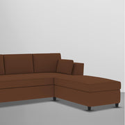 Blustin RHS 4 Seater L Shape Sofa Set for Living Room (Brown Fabric) Premium Fabric Sofa