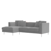 Vesco LHS 4 Seater L Shape Sofa Set for Living Room (Grey) Premium Fabric Sofa