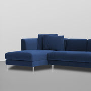 Vesco LHS 6 Seater L Shape Sofa Set for Living Room (Blue) Premium Fabric Sofa
