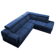Elldona RHS 6 Seater Corner L Shape Sofa Set for Living Room (Blue) Premium Fabric Sofa