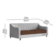 Mobius 3 Seater Sofa Set for Living Room (Brown Grey Colour Sofa) Premium Fabric Sofa for Living Room