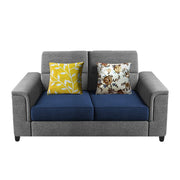 Nancy 2 Seater Sofa Set for Living Room | Color - Brown Grey